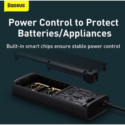 Автомобильный инвертор BASEUS In-car Inverter CN/EU, черный, 150W Автомобильный инвертор BASEUS In-car Inverter CN/EU, черный, 150W