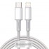 Кабель USB-C BASEUS High Density Braided, Type-C - Lightning, 20W, 2 м, белый Кабель USB-C BASEUS High Density Braided, Type-C - Lightning, 20W, 2 м, белый
