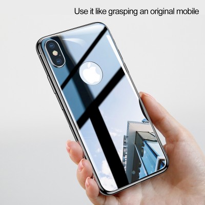 Защитное стекло BASEUS SGAPIPHX-4D0G для iPhone X, 0.3mm, заднее, серый Защитное стекло BASEUS SGAPIPHX-4D0G для iPhone X, 0.3mm, заднее, серый