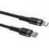 Кабель USB-C BASEUS Cafule, Type-C - Lightning, 2.4А, 18W, 1 м, серый+черный Кабель USB-C BASEUS Cafule, Type-C - Lightning, 2.4А, 18W, 1 м, серый+черный