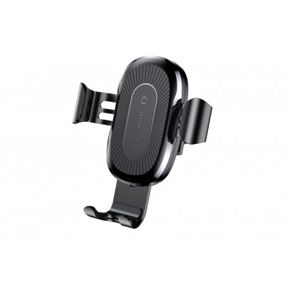 Автомобильный держатель BASEUS Gravity Car, с беспроводной зарядкой, 2A, 10W, черный, на воздуховод Автомобильный держатель BASEUS Gravity Car, с беспроводной зарядкой, 2A, 10W, черный, на воздуховод