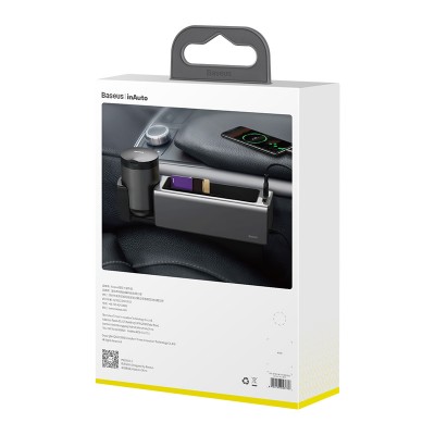 Автомобильный органайзер BASEUS Deluxe, 2*USB + 1 отсек + подстаканник, черный Автомобильный органайзер BASEUS Deluxe, 2*USB + 1 отсек + подстаканник, черный