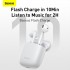 Беспроводные наушники BASEUS W04, Bluetooth, 37 мАч, белый Беспроводные наушники BASEUS W04, Bluetooth, 37 мАч, белый