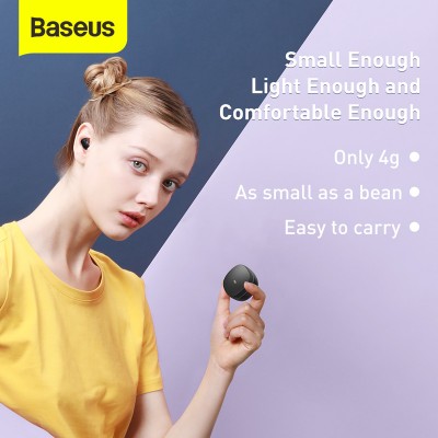 Беспроводные наушники BASEUS Encok True WM01, Bluetooth, черный Беспроводные наушники BASEUS Encok True WM01, Bluetooth, черный
