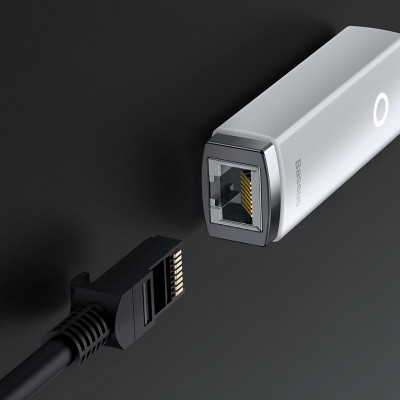 Переходник/Адаптер BASEUS Lite Series Ethernet Adapter, USB A- RJ45 (100Mbps), белый Переходник/Адаптер BASEUS Lite Series Ethernet Adapter, USB A- RJ45 (100Mbps), белый