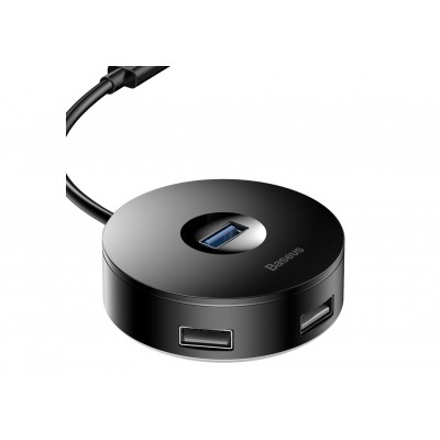 Переходник/Адаптер BASEUS Round Box, Разветвитель, USB - 1xUSB3.0 + 3xUSB2.0, 1 м, черный Переходник/Адаптер BASEUS Round Box, Разветвитель, USB - 1xUSB3.0 + 3xUSB2.0, 1 м, черный