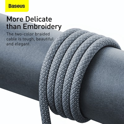 Кабель USB BASEUS Dynamic Series Fast Charging, USB - Lightning, 2.4А, 2 м, серый шифер Кабель USB BASEUS Dynamic Series Fast Charging, USB - Lightning, 2.4А, 2 м, серый шифер
