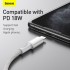 Кабель USB-C BASEUS High Density Braided, Type-C - Lightning, 20W, 2 м, белый Кабель USB-C BASEUS High Density Braided, Type-C - Lightning, 20W, 2 м, белый