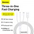 Кабель USB BASEUS Superior Series Fast Charging, USB - MicroUSB+Type-C+Lightning, 3.5A, 1.5 м, белый Кабель USB BASEUS Superior Series Fast Charging, USB - MicroUSB+Type-C+Lightning, 3.5A, 1.5 м, белый