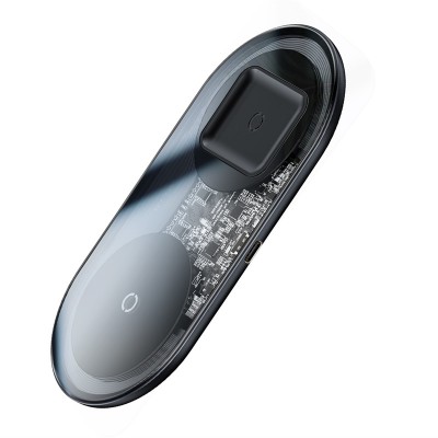 Беспроводное зарядное устройство BASEUS Simple 2in1 Turbo Edition, 3A, 20W, черный Беспроводное зарядное устройство BASEUS Simple 2in1 Turbo Edition, 3A, 20W, черный