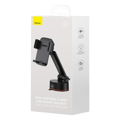 Автомобильный держатель BASEUS Easy Control Clamp Car Mount Holder Pro (Suction Cup Version), черный, на присоске Автомобильный держатель BASEUS Easy Control Clamp Car Mount Holder Pro (Suction Cup Version), черный, на присоске