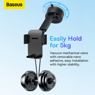 Автомобильный держатель BASEUS Easy Control Clamp Car Mount Holder Pro (Suction Cup Version), черный, на присоске Автомобильный держатель BASEUS Easy Control Clamp Car Mount Holder Pro (Suction Cup Version), черный, на присоске