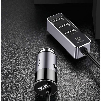 Автомобильное зарядное устройство BASEUS Enjoy Together, USB + разветвитель 3*USB, 5.5A, черный Автомобильное зарядное устройство BASEUS Enjoy Together, USB + разветвитель 3*USB, 5.5A, черный