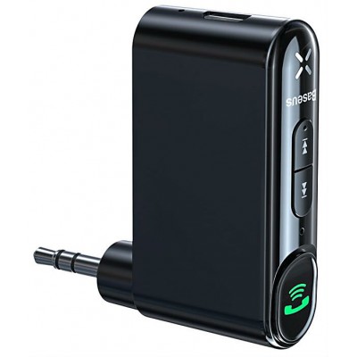 Автомобильный Bluetooth-приемник BASEUS Qiyin AUX, черный Автомобильный Bluetooth-приемник BASEUS Qiyin AUX, черный