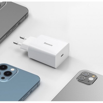 Зарядное устройство BASEUS Speed Mini USB-C, 3A, белый, 20W Зарядное устройство BASEUS Speed Mini USB-C, 3A, белый, 20W