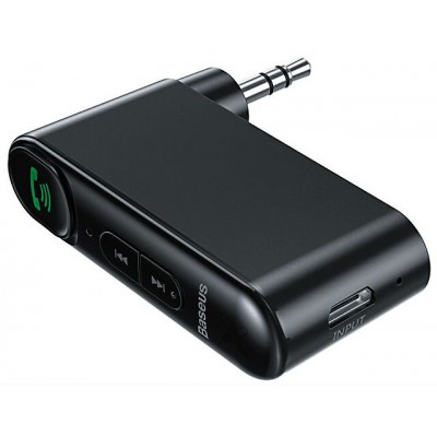 Автомобильный Bluetooth-приемник BASEUS Qiyin AUX, черный Автомобильный Bluetooth-приемник BASEUS Qiyin AUX, черный