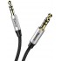 Аудио-кабель BASEUS M30 Yiven, AUX, Jack 3,5 - Jack 3,5, 1 м, серебряный+черный Аудио-кабель BASEUS M30 Yiven, AUX, Jack 3,5 - Jack 3,5, 1 м, серебряный+черный