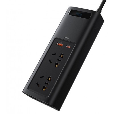 Автомобильный инвертор BASEUS In-car Inverter CN/EU, черный, 150W Автомобильный инвертор BASEUS In-car Inverter CN/EU, черный, 150W