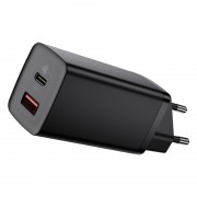 Зарядное устройство BASEUS GaN2 lite USB+USB-C, 3A, 65W, черный