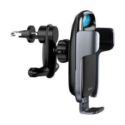 Автомобильный держатель BASEUS Aurora Electric Holder, с беспроводной зарядкой, 2A, 15W, черный, на воздуховод Автомобильный держатель BASEUS Aurora Electric Holder, с беспроводной зарядкой, 2A, 15W, черный, на воздуховод