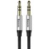 Аудио-кабель BASEUS M30 Yiven, AUX, Jack 3,5 - Jack 3,5, 1 м, серебряный+черный Аудио-кабель BASEUS M30 Yiven, AUX, Jack 3,5 - Jack 3,5, 1 м, серебряный+черный