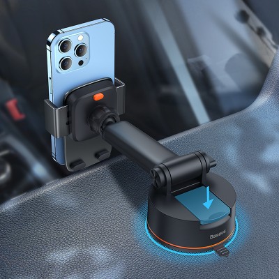 Автомобильный держатель BASEUS Easy Control Clamp Car Mount Holder Pro (Suction Cup Version), черный, на присоске Автомобильный держатель BASEUS Easy Control Clamp Car Mount Holder Pro (Suction Cup Version), черный, на присоске
