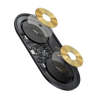 Беспроводное зарядное устройство BASEUS Simple 2in1 Turbo Edition, 3A, 20W, черный Беспроводное зарядное устройство BASEUS Simple 2in1 Turbo Edition, 3A, 20W, черный
