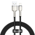 Кабель USB BASEUS Cafule Series Metal, USB - Lightning, 2.4А, 1 м, черный Кабель USB BASEUS Cafule Series Metal, USB - Lightning, 2.4А, 1 м, черный