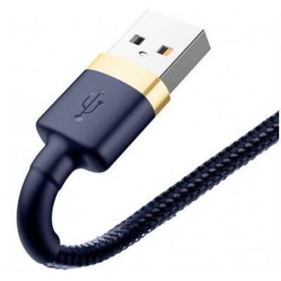 Кабель USB BASEUS Cafule, USB - Lightning, 1.5А, 2 м, золотой+синий Кабель USB BASEUS Cafule, USB - Lightning, 1.5А, 2 м, золотой+синий