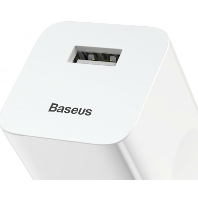 Зарядное устройство BASEUS BX02 Quick Charger USB, 3A, 24W, белый Зарядное устройство BASEUS BX02 Quick Charger USB, 3A, 24W, белый