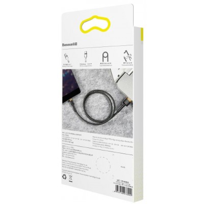 Кабель USB BASEUS Cafule, USB - Lightning, 1.5А, 2 м, золотой+черный Кабель USB BASEUS Cafule, USB - Lightning, 1.5А, 2 м, золотой+черный