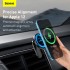 Автомобильный держатель BASEUS Big Energy Car Mount, с беспроводной зарядкой, 2A, 15W, черный, на воздуховод+клей Автомобильный держатель BASEUS Big Energy Car Mount, с беспроводной зарядкой, 2A, 15W, черный, на воздуховод+клей