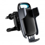 Автомобильный держатель BASEUS Aurora Electric Holder, с беспроводной зарядкой, 2A, 15W, черный, на воздуховод