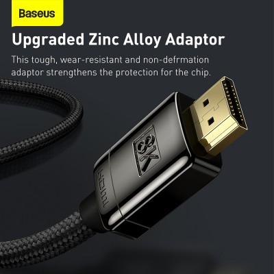 Кабель HDMI BASEUS High Definition (Zinc alloy), HDMI 8K- HDMI 8K, 3 м, черный Кабель HDMI BASEUS High Definition (Zinc alloy), HDMI 8K- HDMI 8K, 3 м, черный