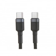 Кабель USB-C BASEUS Cafule, Type-C - Type-C, 3A, 2 м, серый+черный