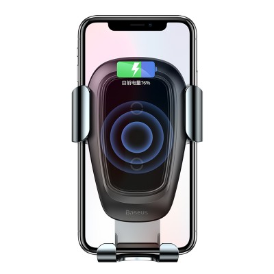Автомобильный держатель BASEUS Air Outlet, с беспроводной зарядкой, 2A, 10W, тусклый, на воздуховод Автомобильный держатель BASEUS Air Outlet, с беспроводной зарядкой, 2A, 10W, тусклый, на воздуховод