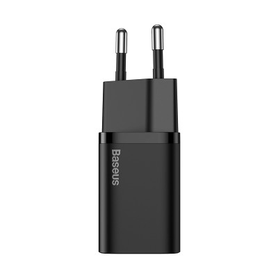 Зарядное устройство BASEUS Super Si USB-C + Кабель Type-C-Lightning, 3A, 20W, черный Зарядное устройство BASEUS Super Si USB-C + Кабель Type-C-Lightning, 3A, 20W, черный