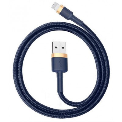 Кабель USB BASEUS Cafule, USB - Lightning, 1.5А, 2 м, золотой+синий Кабель USB BASEUS Cafule, USB - Lightning, 1.5А, 2 м, золотой+синий