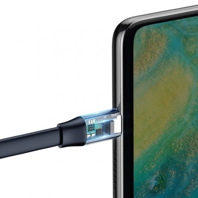 Кабель USB BASEUS Simple HW, USB - Type-C, 5А, 23 см, золотой+синий Кабель USB BASEUS Simple HW, USB - Type-C, 5А, 23 см, золотой+синий