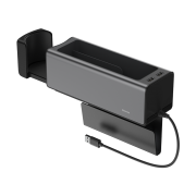 Автомобильный органайзер BASEUS Deluxe, 2*USB + 1 отсек + подстаканник, черный