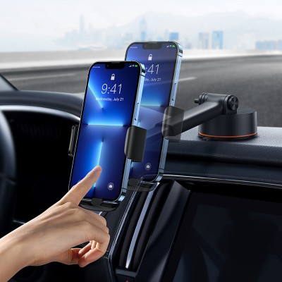 Автомобильный держатель BASEUS Easy Control Clamp Car Mount Holder Pro (Suction Cup Version), черный, на присоске Автомобильный держатель BASEUS Easy Control Clamp Car Mount Holder Pro (Suction Cup Version), черный, на присоске