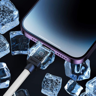 Кабель USB BASEUS CoolPlay Series Fast Charging, USB - Lightning, 2.4А, 1 м, белый Кабель USB BASEUS CoolPlay Series Fast Charging, USB - Lightning, 2.4А, 1 м, белый