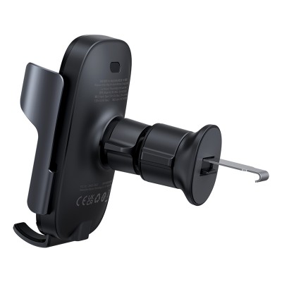 Автомобильный держатель BASEUS Milky Way Pro, с беспроводной зарядкой, 15W, черный, на воздуховод Автомобильный держатель BASEUS Milky Way Pro, с беспроводной зарядкой, 15W, черный, на воздуховод