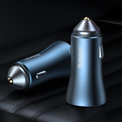 Автомобильное зарядное устройство BASEUS Golden Contactor Pro Dual, 2*USB, 5A, 40W, синий Автомобильное зарядное устройство BASEUS Golden Contactor Pro Dual, 2*USB, 5A, 40W, синий