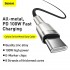 Кабель USB-C BASEUS Cafule Series Metal, Type-C - Type-C, 5A, 100W, 1 м, черный Кабель USB-C BASEUS Cafule Series Metal, Type-C - Type-C, 5A, 100W, 1 м, черный
