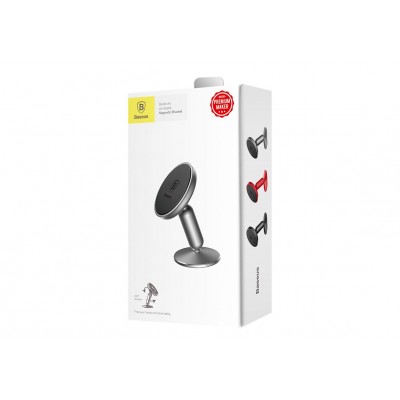 Автомобильный держатель BASEUS Bullet An on-board, магнитный, серебряный, на клею Автомобильный держатель BASEUS Bullet An on-board, магнитный, серебряный, на клею