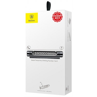 Парковочный номер BASEUS Temporary Parking Number, черный Парковочный номер BASEUS Temporary Parking Number, черный