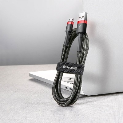 Кабель USB BASEUS Cafule, USB - MicroUSB, 2.4А, 1 м, красный+черный Кабель USB BASEUS Cafule, USB - MicroUSB, 2.4А, 1 м, красный+черный