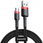 Кабель USB BASEUS Cafule, USB - MicroUSB, 2.4А, 1 м, красный+черный
