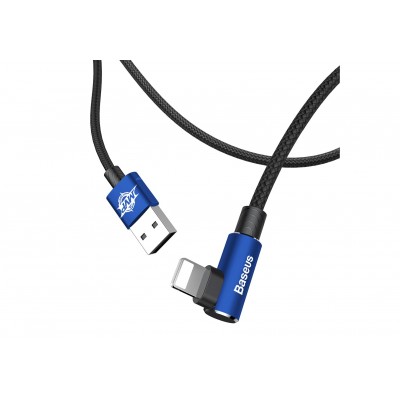 Кабель USB BASEUS MVP Elbow Type, USB - Lightning, 1.5А, 2 м, синий, угловой Кабель USB BASEUS MVP Elbow Type, USB - Lightning, 1.5А, 2 м, синий, угловой